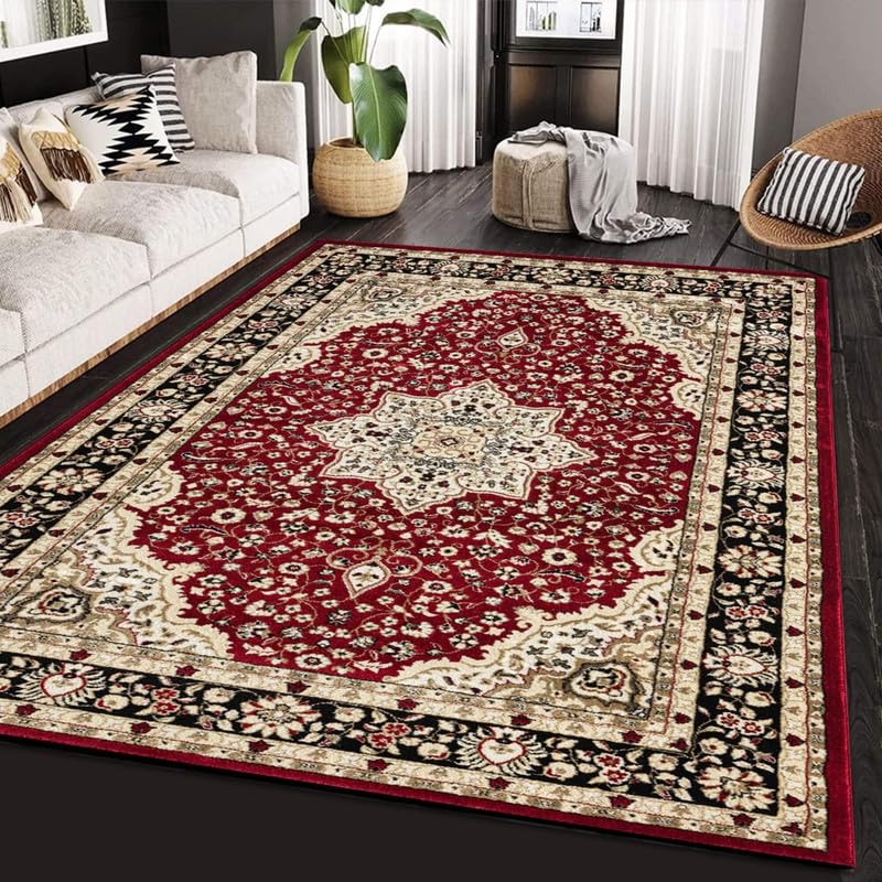 Heritage Collection Rug Large Washable Non Slip Carpet For Living